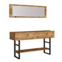 Hanah Home Consola Ml24-A Moderna Industrial Pino Atlántico con Espejo